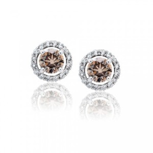 Cute chocolate diamonds earrings