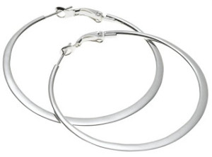 Elegant sterling silver hoop earrings