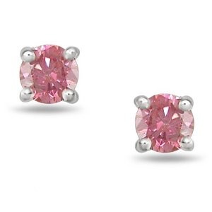 Special pink diamond earrings