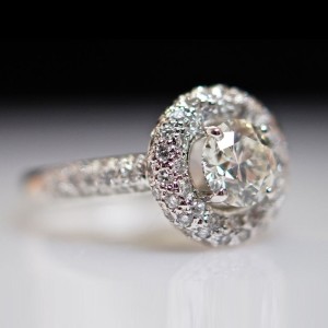 antique diamond unity engagement rings