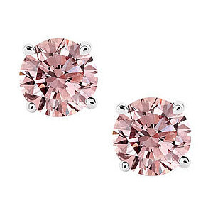 beautiful pink diamond earrings