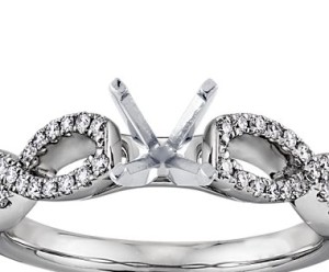 best wedding band and infinity engagement ring