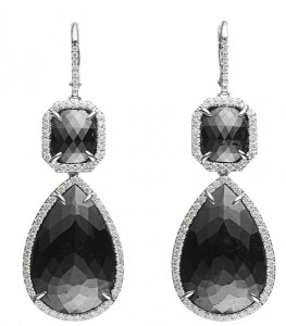 cute black diamonds earrings for women