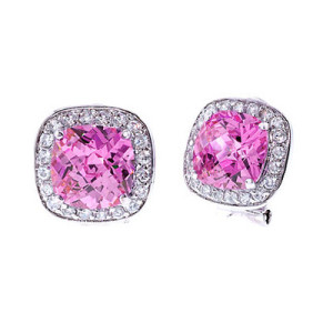 different shapes of pink diamond earrings studs