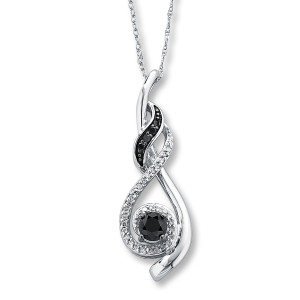 elegant black diamond necklace