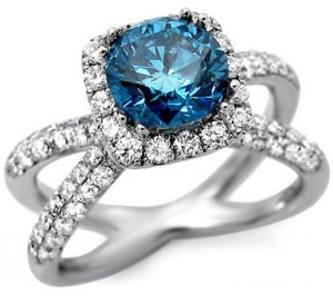 elegant blue diamond rings