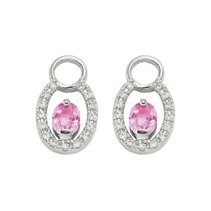 elegant designs of pink sapphire and diamond earrings