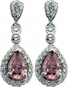 elegant pink diamond earrings