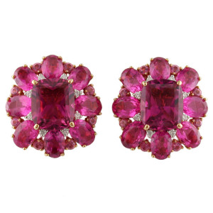 elegant pink diamond earrings