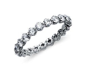 floating diamond eternity rings white gold