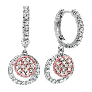 sophisticated and trendy pink diamond earrings