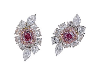 stunning pink diamond earrings