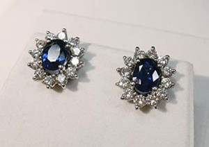 blue sapphire gem earrings