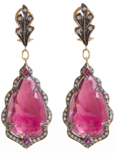 cathy Waterman pink diamond earrings