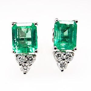 cute emerald earrings studs