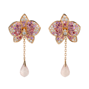 cute pink diamond earrings