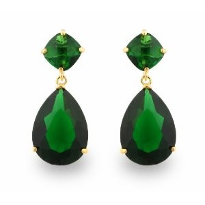 elegant emerald drop earrings