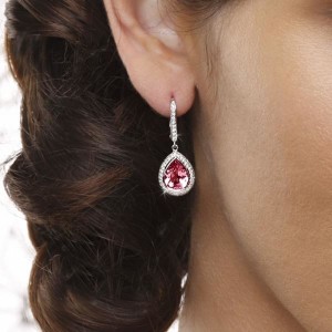 elegant pink sapphire earrings