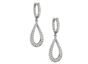 exquisite diamond dangle earrings