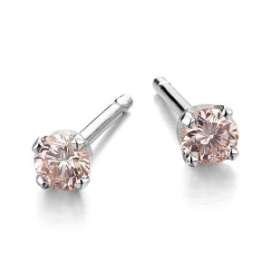 natural pink diamond earrings