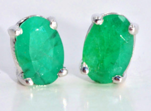 sophisticated natural emerald earrings