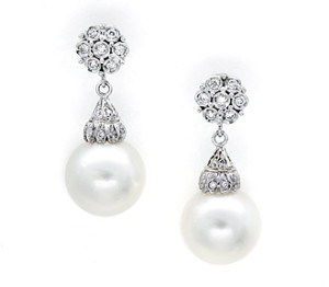 sophisticated pearl wedding earrings