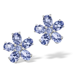 stunning sterling silver tanzanite earrings