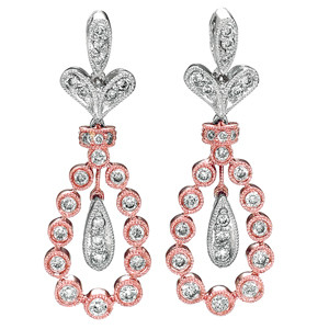 unique pink diamond earrings