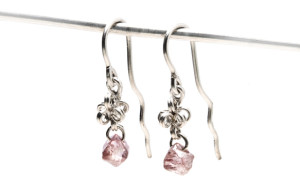 unique pink diamond earrings